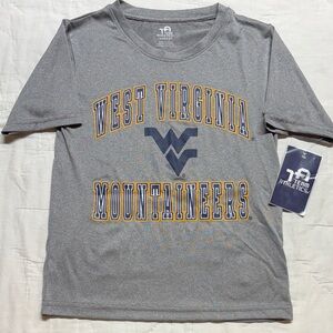 West Virginia Mountaineers Boys Grey NWT Team Athletics Performance‎ T-Shirt